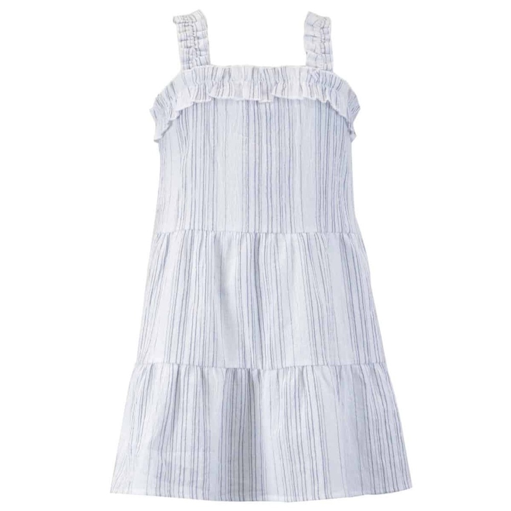 For all seasons made in USA white blue dress